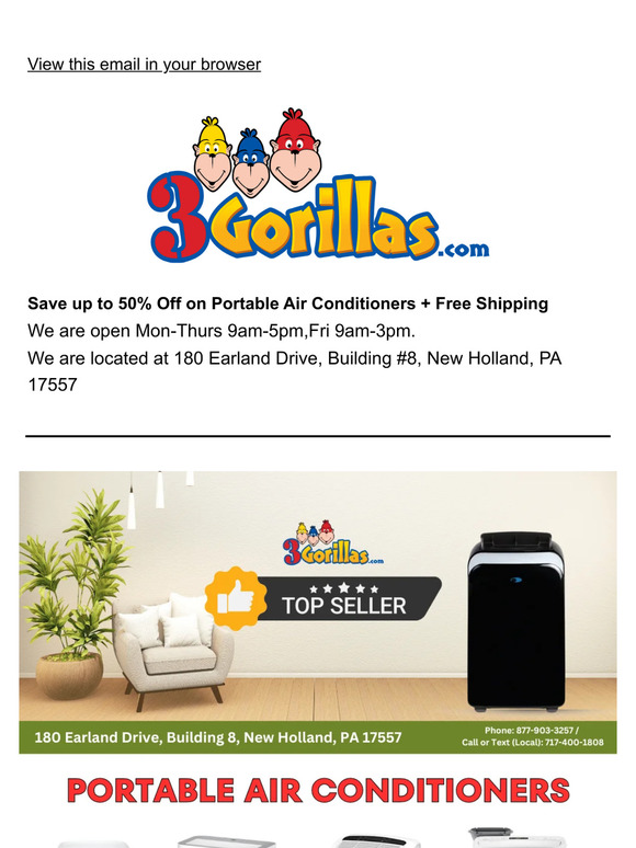 Portable Air Conditioner Specials with Free Shipping! 🙉