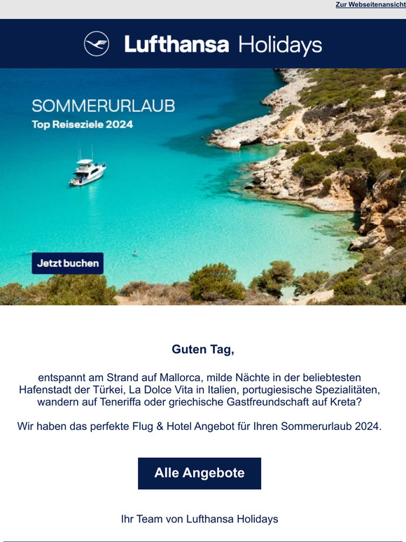 Zeit für Sommerurlaub