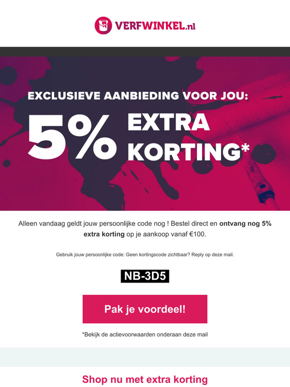 Jouw persoonlijk code verloopt vandaag ⏰