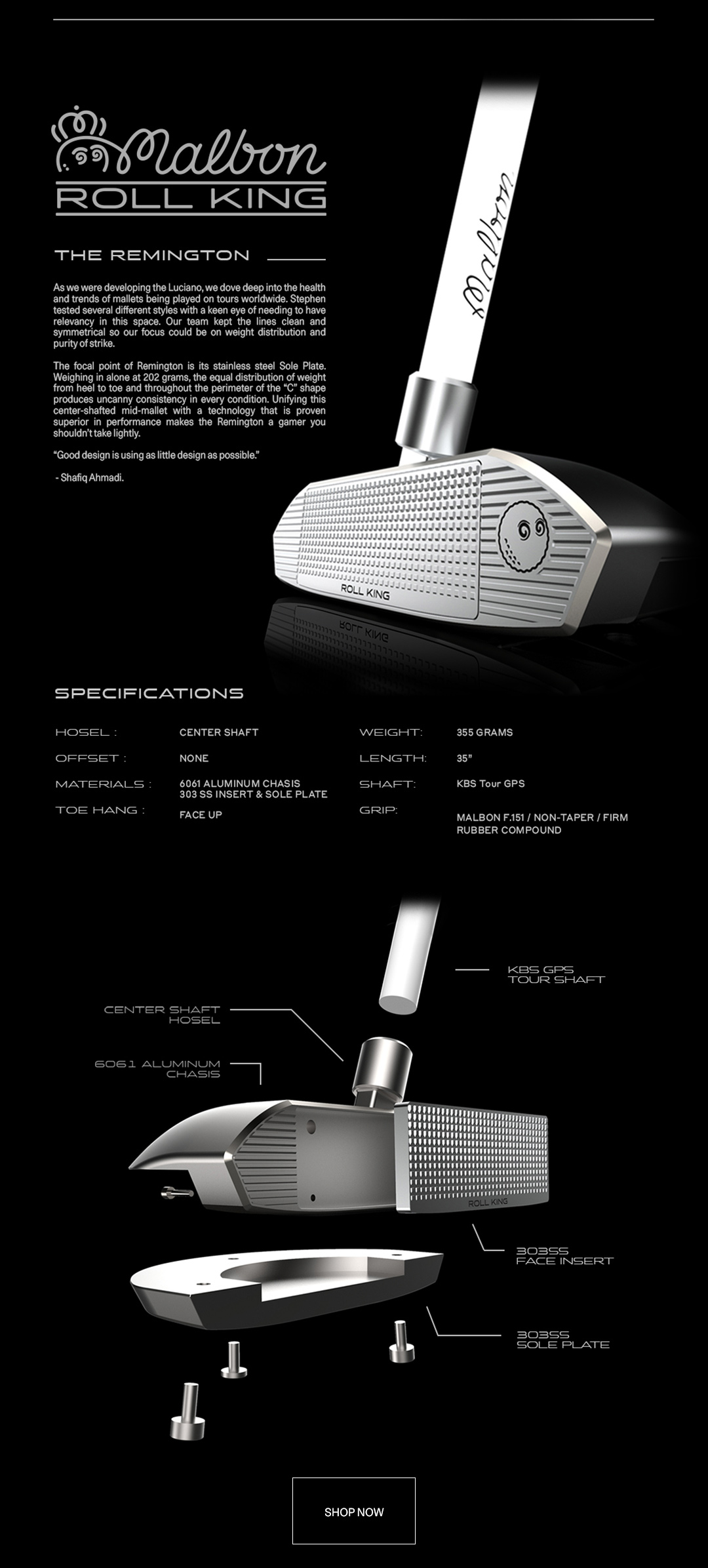 限定40本 Malbon Golf × ROLL KING Putter Malbon Roll King – Malbon Golf