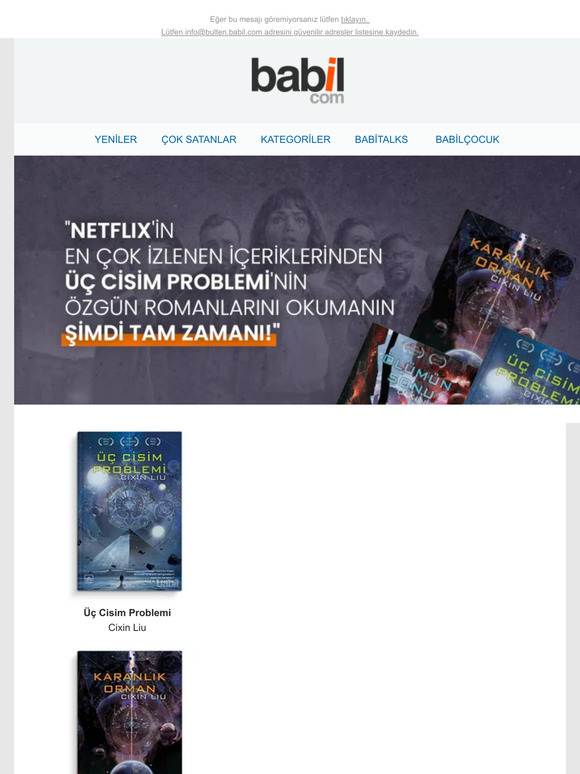 Netflix'in en çok izlenen içeriklerinden Üç Cisim Problemi'nin özgün romanlarını okumanın şimdi tam zamanı!