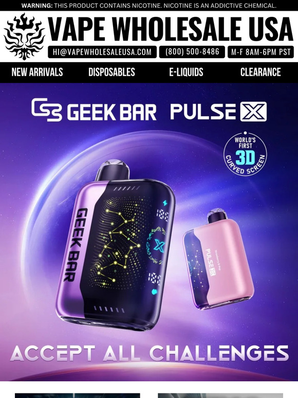 Vapewholesaleusa.com: 😍 Geek Bar Pulse X 25000 | Pod Juice x OXBAR Magic Maze 2 30k Puffs ...