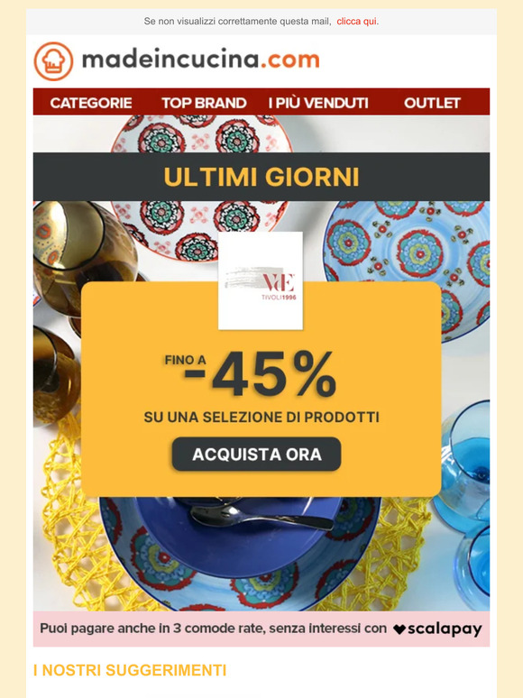 Villa d'Este Home Tivoli fino a -45%: ultimi giorni! Scopri i prodotti in offerta e risparmia adesso!