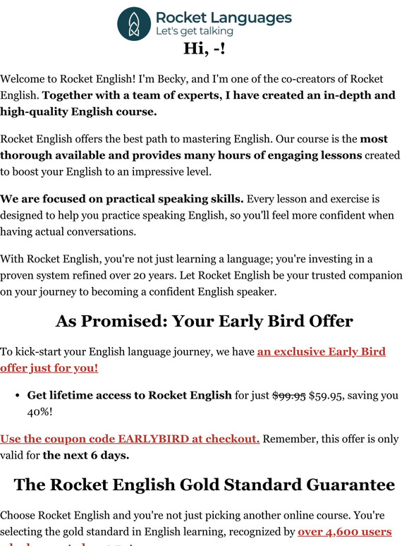Hello, —! Your Journey to Master English Starts Here!