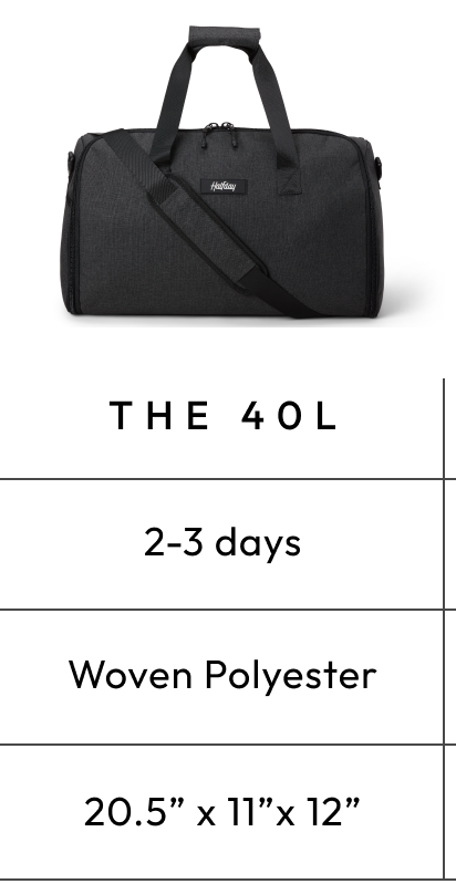 The Garment Duffel 40L