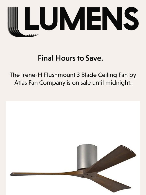Lumens: Final Hours: Savings on the Irene-H Flushmount 3 Blade Ceiling ...