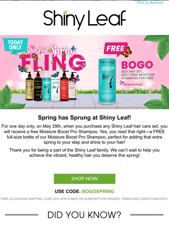 🌸 Spring Surprise: Buy 1, Get 1 FREE Shampoo, Today Only!