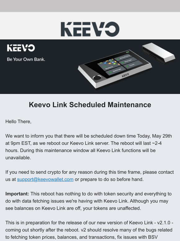 Scheduled Maintenance