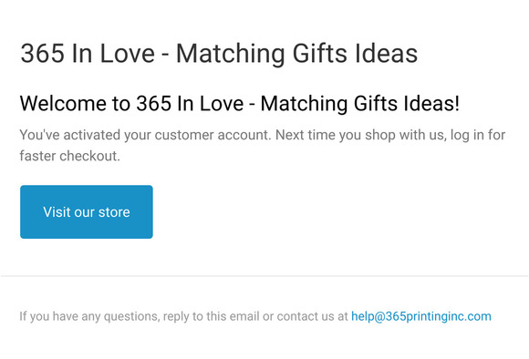 Customer account confirmation