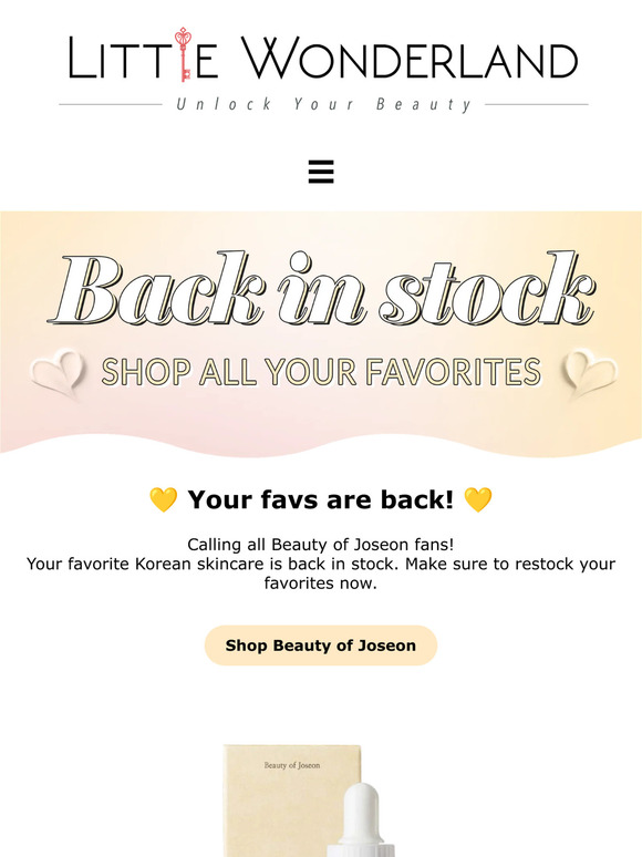 💕 All your favorites are back in stock!