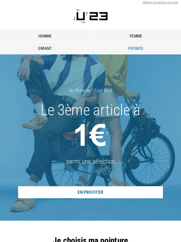 Le 3ème article à 1€ ⚡️