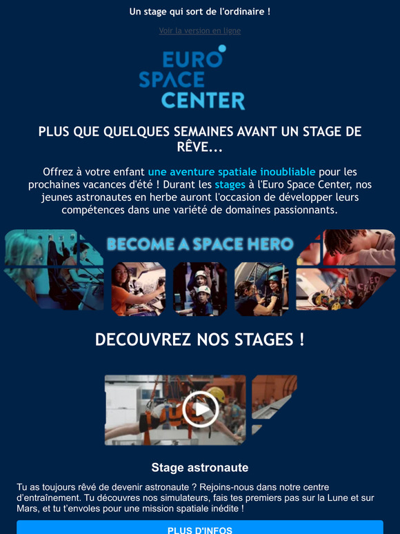 🚀 Offrez un stage inoubliable à votre enfant ! 🛰️