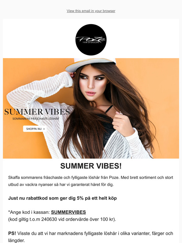 Summer Vibes - Rabattkod på nytt löshår!
