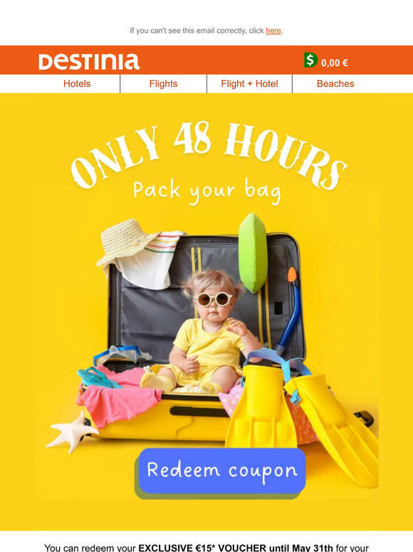 Only 48 hours to redeem your discount!