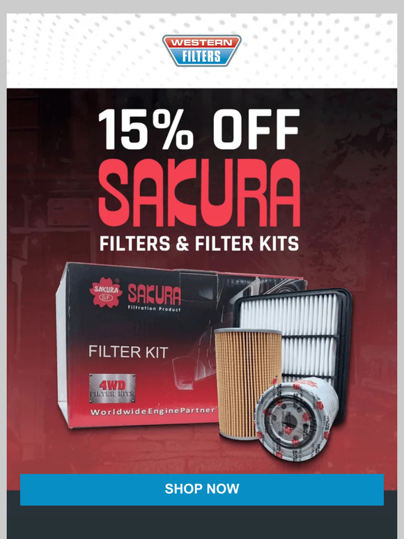 2 DAYS LEFT! 15% Off Sakura Filters & Filter Kits