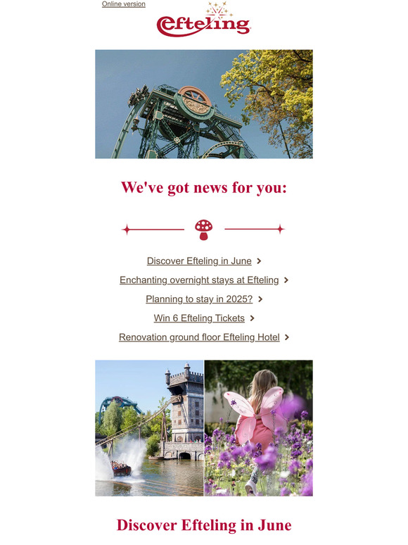 Win 6 Efteling tickets!