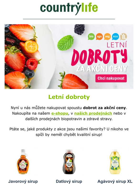 Akční ceny a jahodová nadílka