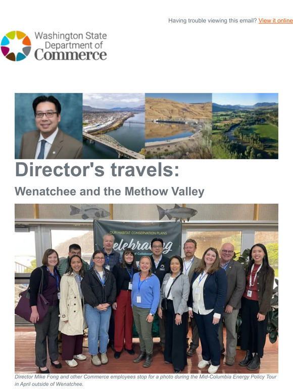 Commerce Director visits Wenatchee and the Methow Valley