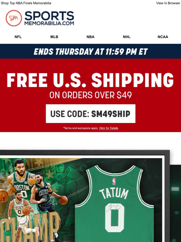 Sports Memorabilia Dallas vs. Boston Matchup is Set! Milled