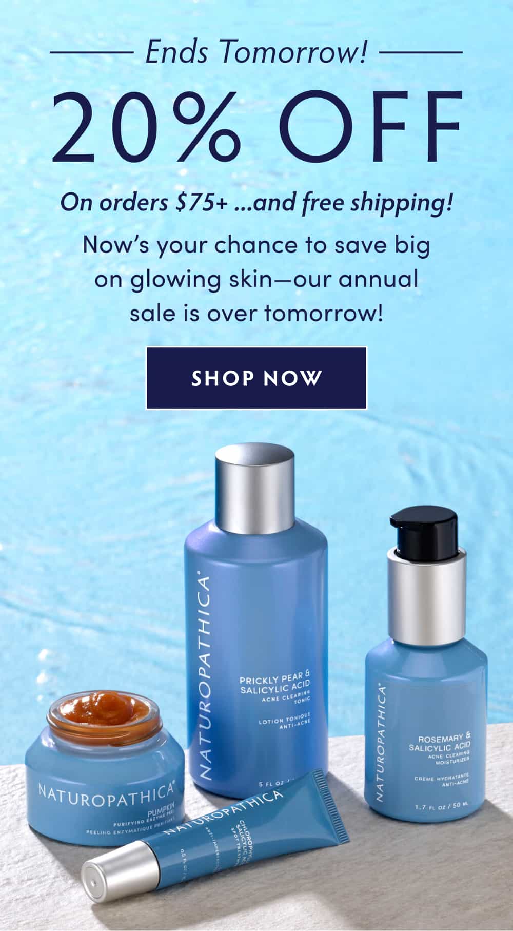 20% OFF SITEWIDE | Now’s your chance to save big on glowing skin—our annual sale is over tomorrow! SHOP NOW