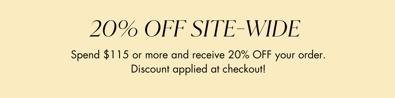 20% OFF SITE WIDE