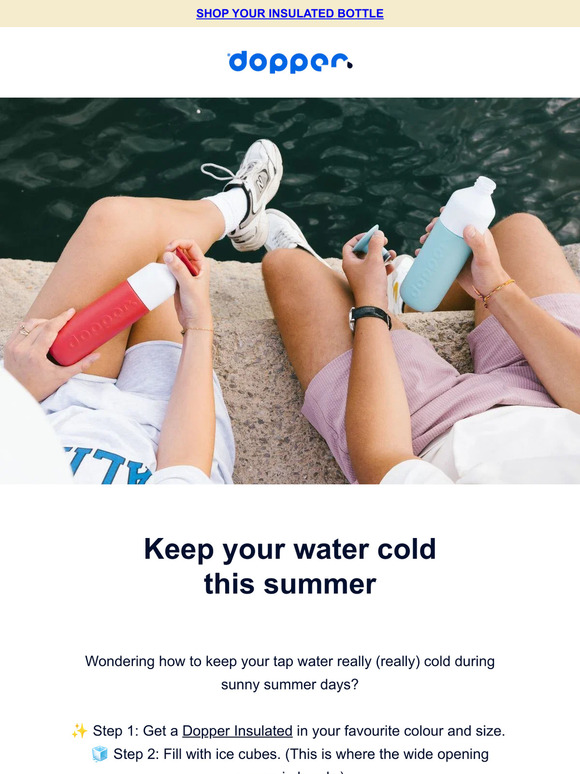 The secret to keeping your water really (really) cold 🧊