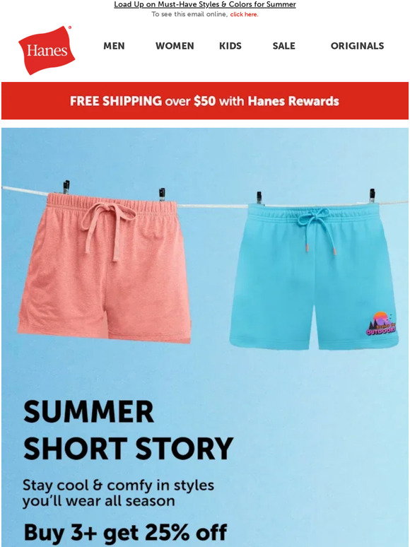 Hanes Email Newsletters: Shop Sales, Discounts, and Coupon Codes