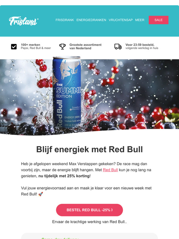 🔥 25% korting op Red Bull Original