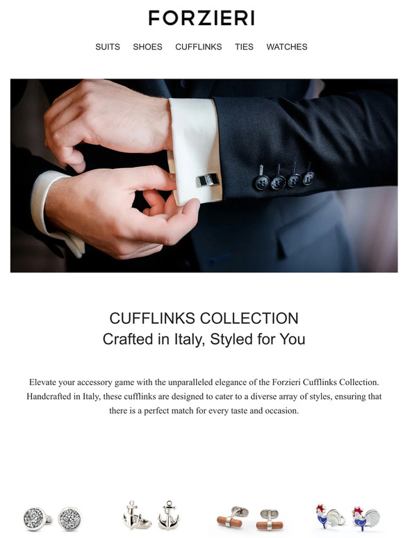 Introducing the Exquisite Forzieri Cufflinks Collection - Crafted in Italy, Styled for You