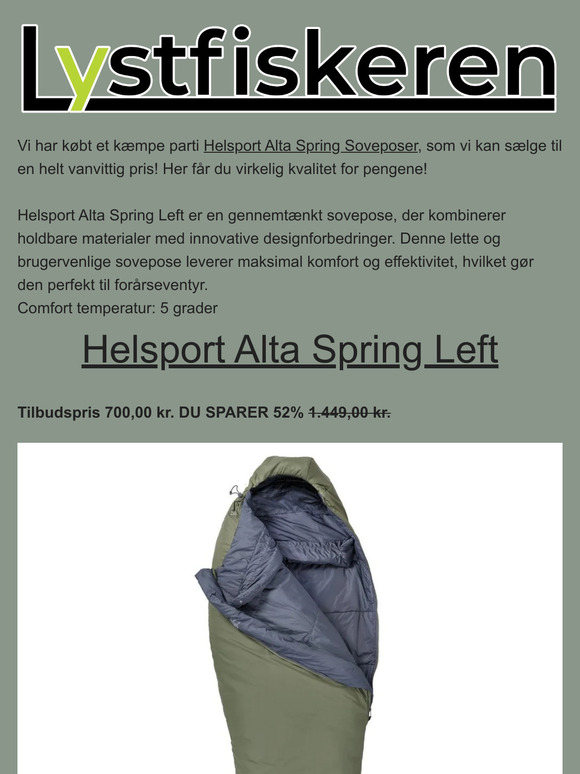 Sovepose fra Helsport til super pris!