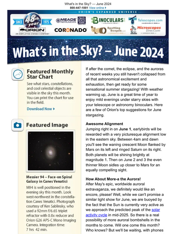 What's In The Sky - June 2024