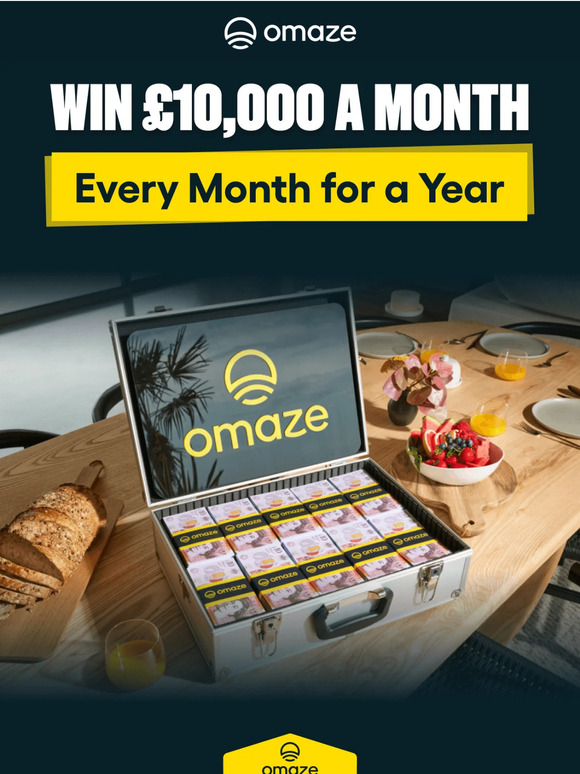 June Omaze Flash Draw ⚡Win £10K a Month, Every Month, for a Year
