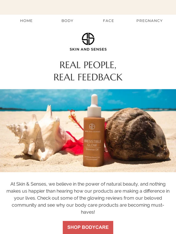 We Love Hearing From You! See What Everyone’s Saying About Our Body Care Products 🌟