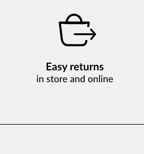 Easy returns in store and online