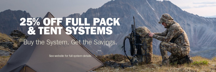 25% Off Tent & Pack Sets