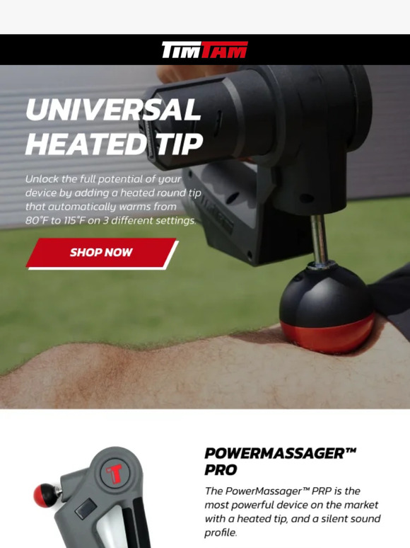 Discover the PowerMassager Pro: Your High-Velocity Percussion Solution With a Heated Tip!
