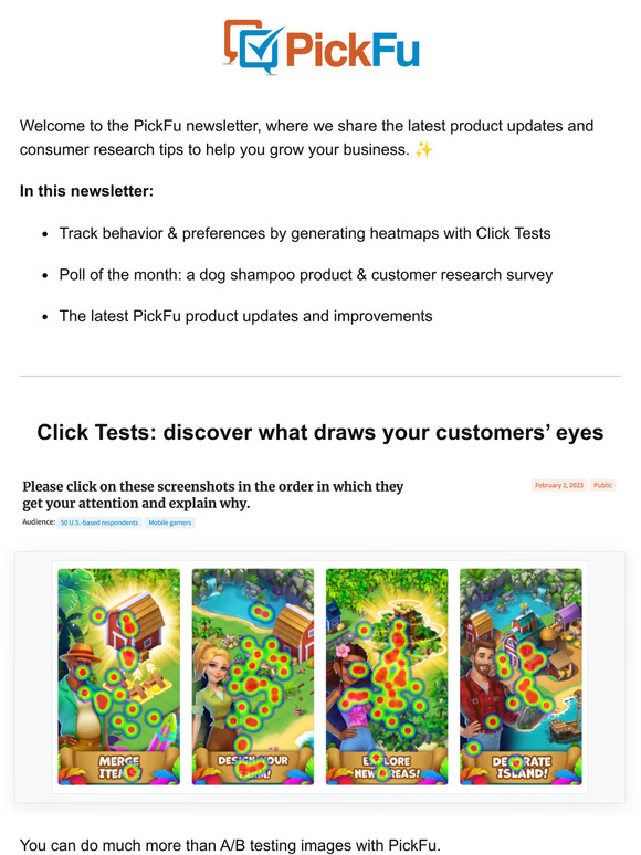 What’s new in PickFu: May updates
