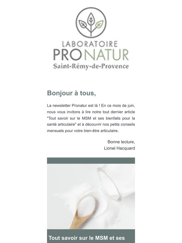 🤔 Connaissez-vous le "MSM" ?