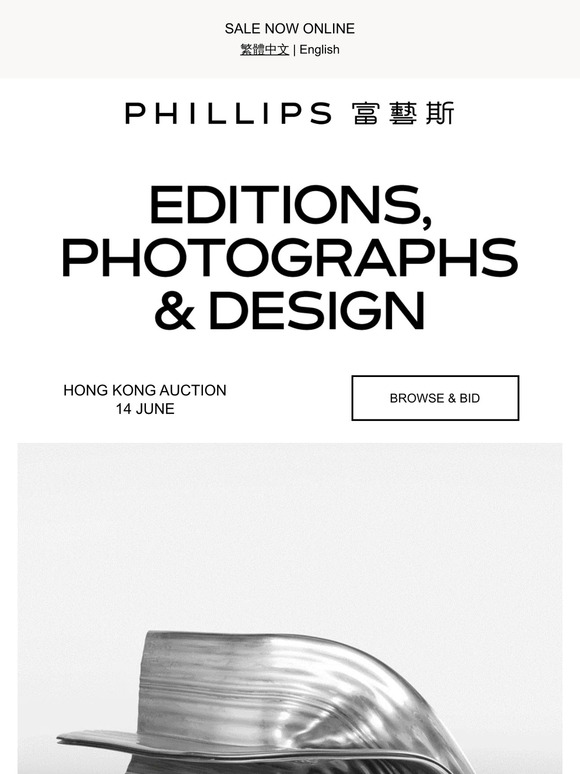 Phillips Auction Sale Now Online Editions, Photographs and Design