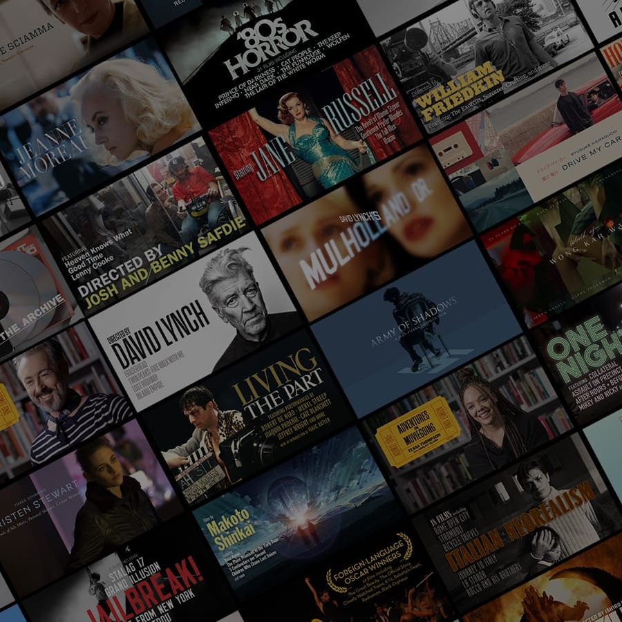 A collage of movie posters from The Criterion Collection