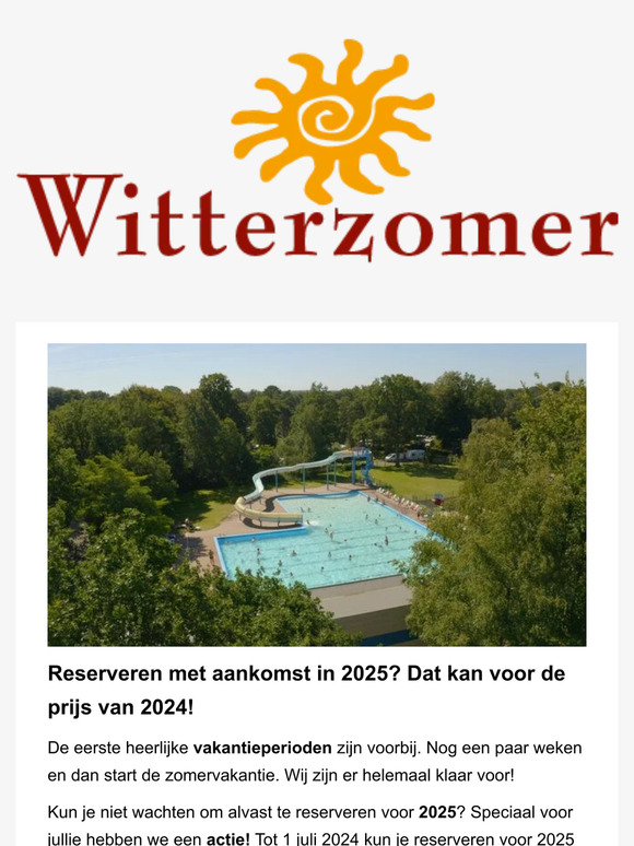 Hoera! We zijn online te reserveren voor aankomst in 2025!