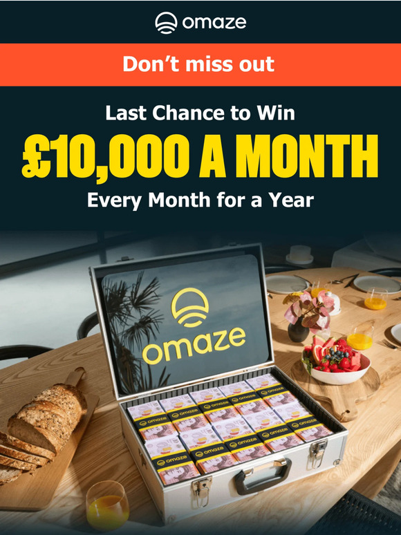 Just 24 Hours Left to Enter the June Omaze Flash Draw!