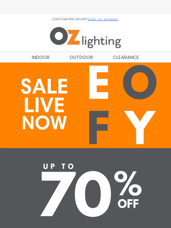 EOFY SALE IS LIVE – Up to 70% OFF Lighting, Fans & More! 🥳