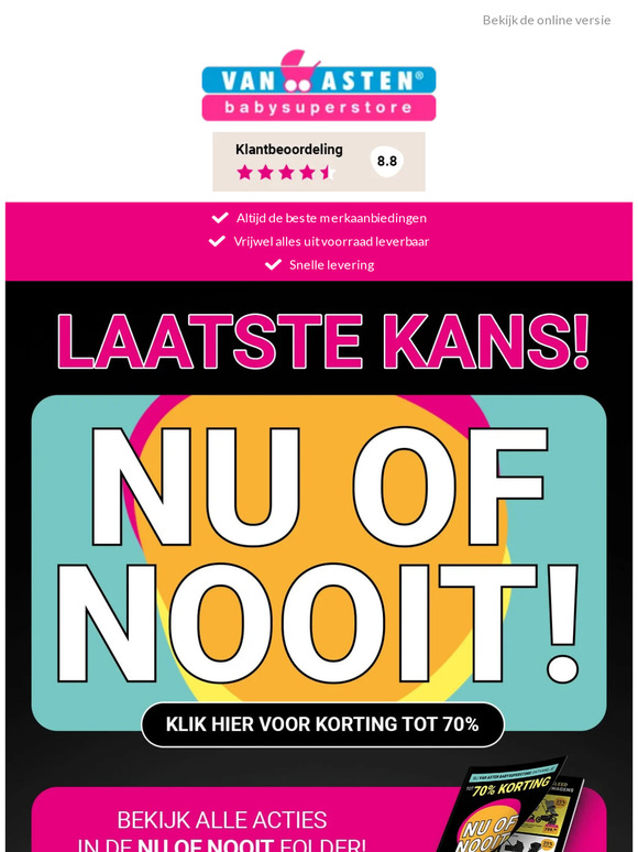 LAATSTE KANS om te profiteren van alle Nu of Nooit deals!