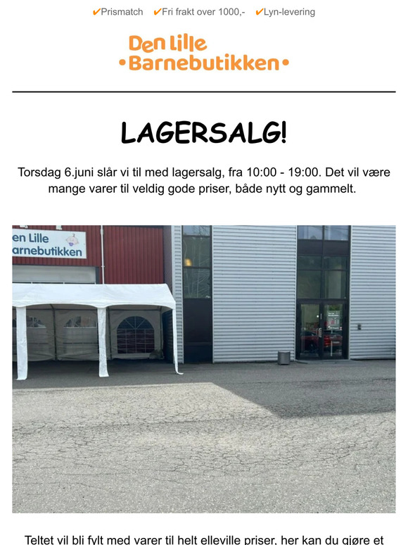 LAGERSALG PÅ TORSDAG! 6.JUNI‼️🤑