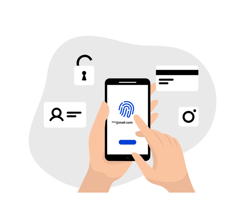 a mobile phone holded in hand 
