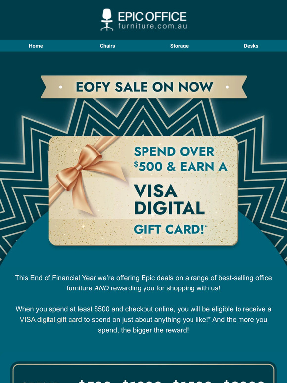 EOFY Sale: Office Makeover + VISA Gift Card Reward! 💳