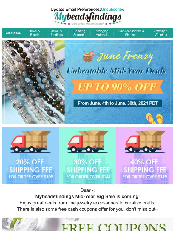 Mybeadsfindings Mid-Year Deals