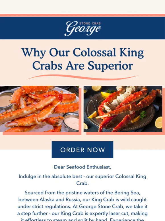 George Stone Crab: Taste the Superiority of Colossal King Crab from ...