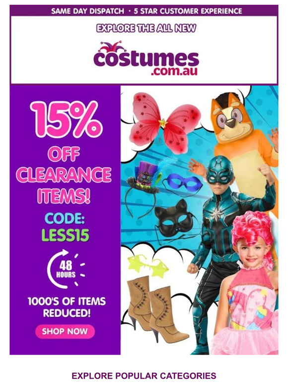Enjoy 15% Off Clearance Items For The Next 48 Hours!